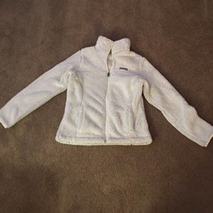 Columbia White Soft Furry Jacket Size Small